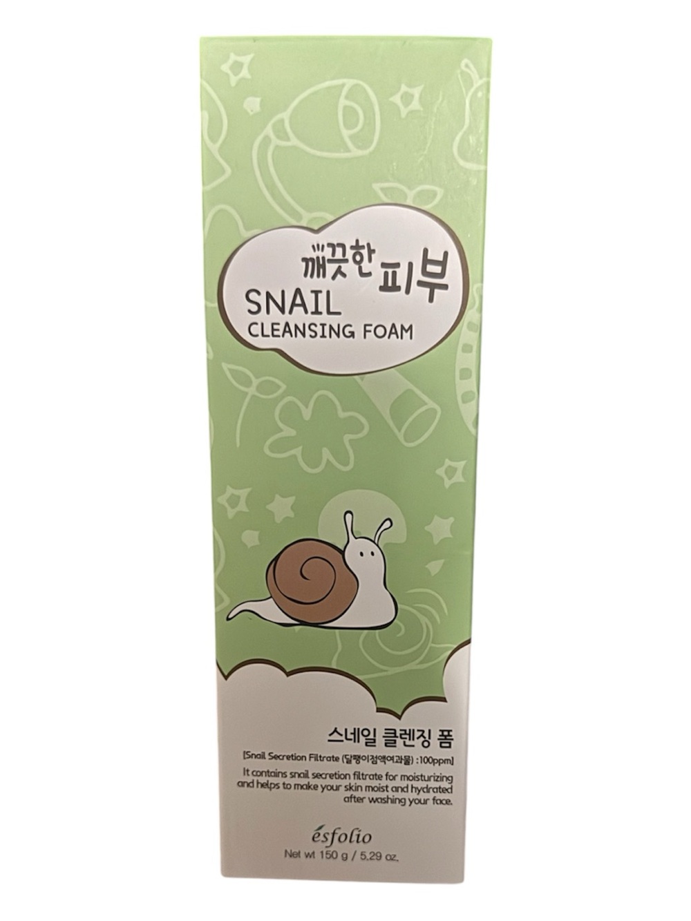 Snail Face Cleansing Foam – Green